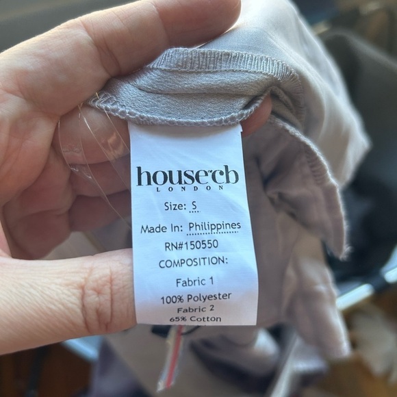 NWOT house of CB ALIVIA O GREY SATIN TROUSERS - Picture 14 of 16